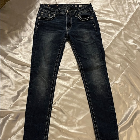 Miss Me Dark Blue Mid-Rise Skinny Jeans - Picture 5 of 6